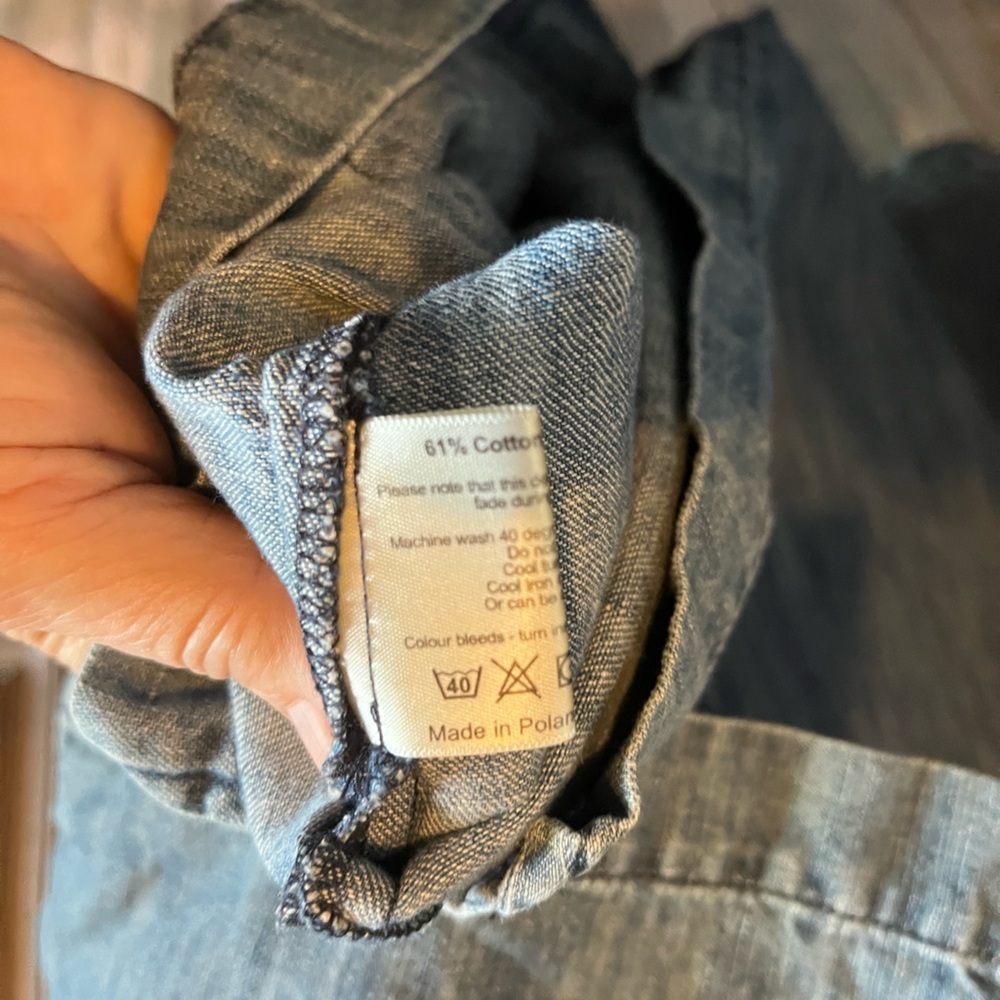 Eskandar Blue Denim Top - Picture 7 of 9